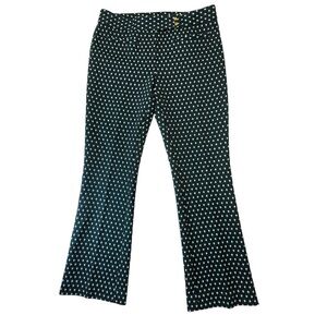 Cartonnier Anthropologie Pants Charlie Flare Geometric Green Jacquard Size 2